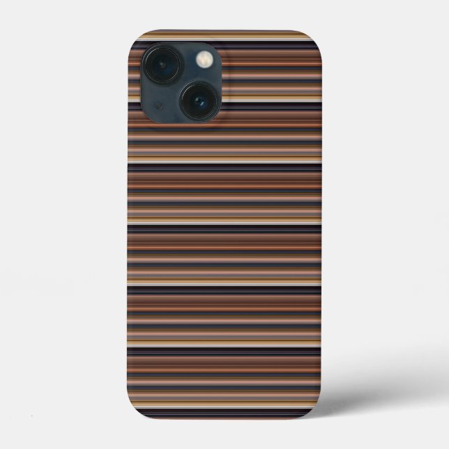 Coques Case-Mate iPhone Jolies rayures bleues marron (Verso)