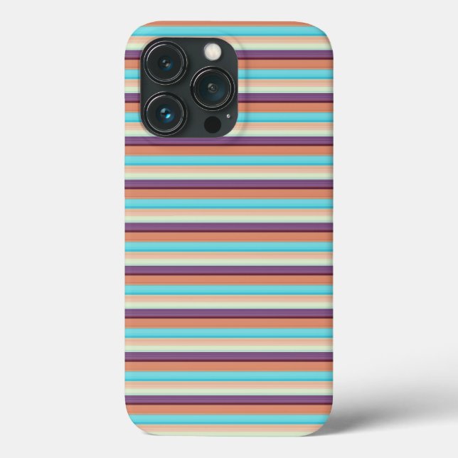 Coques Case-Mate iPhone Jolies rayures bleues marron  (Verso)