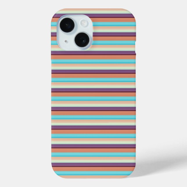 Coques Case-Mate iPhone Jolies rayures bleues marron  (Verso)