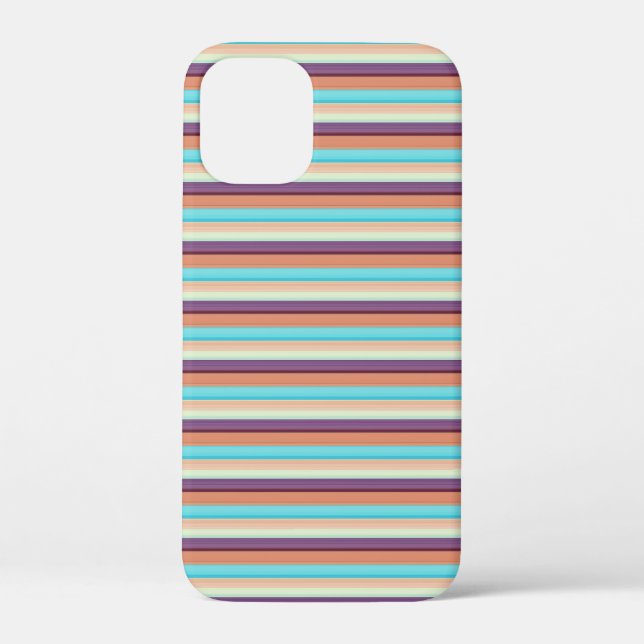 Coques Case-Mate iPhone Jolies rayures bleues marron  (Verso)