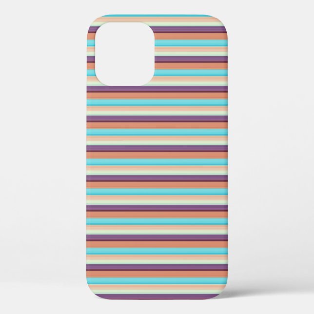 Coques Case-Mate iPhone Jolies rayures bleues marron  (Verso)