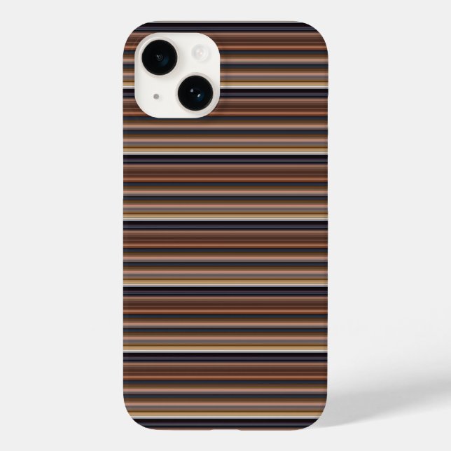 Coques Case-Mate iPhone Jolies rayures bleues marron (Verso)