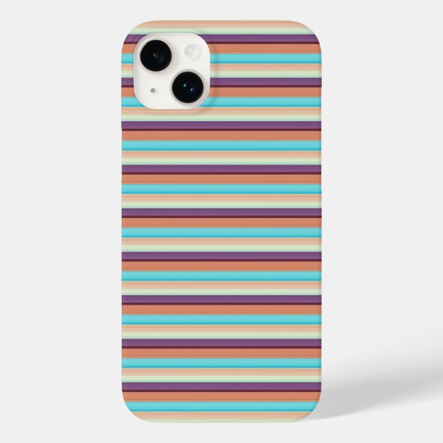 Coques Case-Mate iPhone Jolies rayures bleues marron  (Verso)