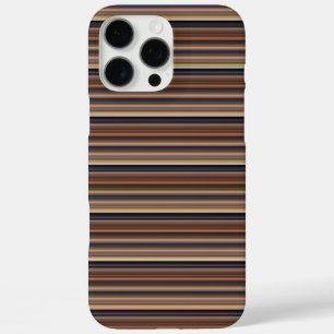 Coque iPhone 16 Pro Max Jolies rayures bleues marron