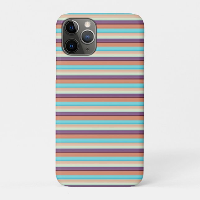 Coques Case-Mate iPhone Jolies rayures bleues marron  (Dos)