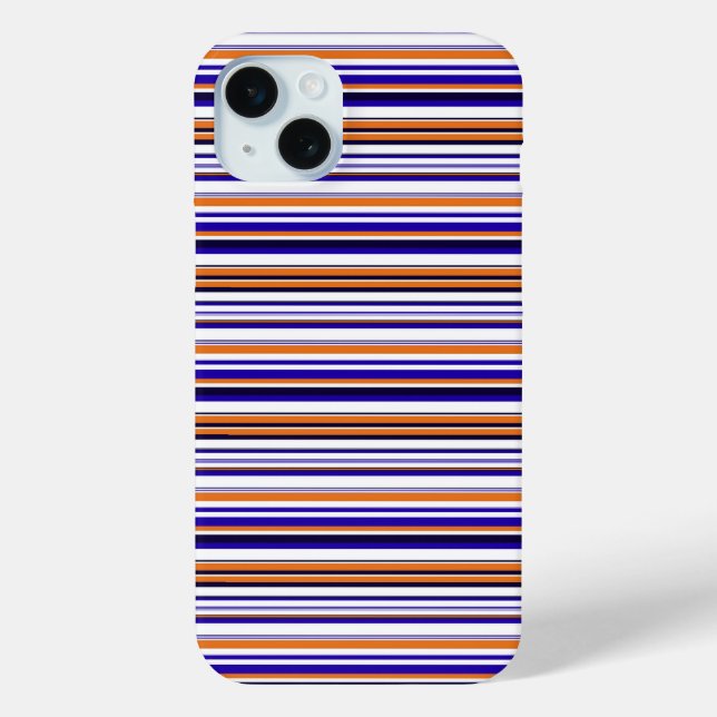 Coques Case-Mate iPhone Jolies rayures bleues orange (Verso)