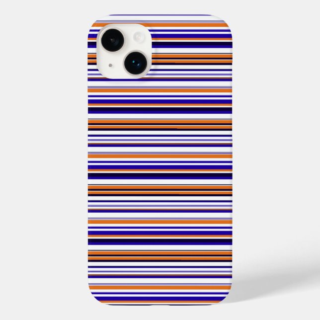 Coques Case-Mate iPhone Jolies rayures bleues orange (Verso)