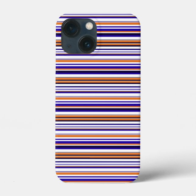 Coques Case-Mate iPhone Jolies rayures bleues orange (Verso)