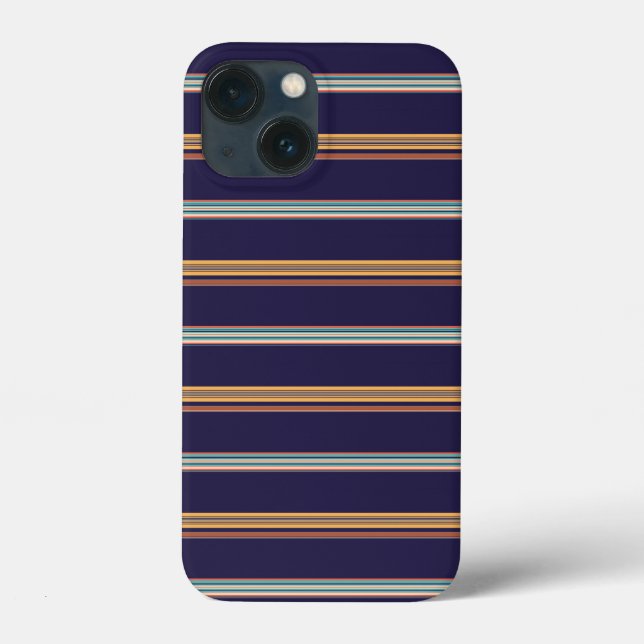 Coques Case-Mate iPhone Jolies rayures bleues rétro (Verso)