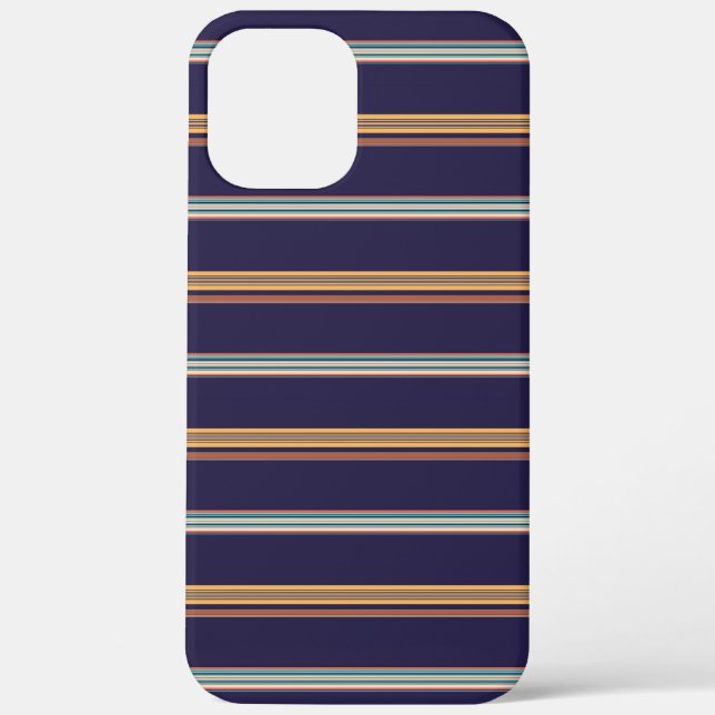 Coques Case-Mate iPhone Jolies rayures bleues rétro (Verso)