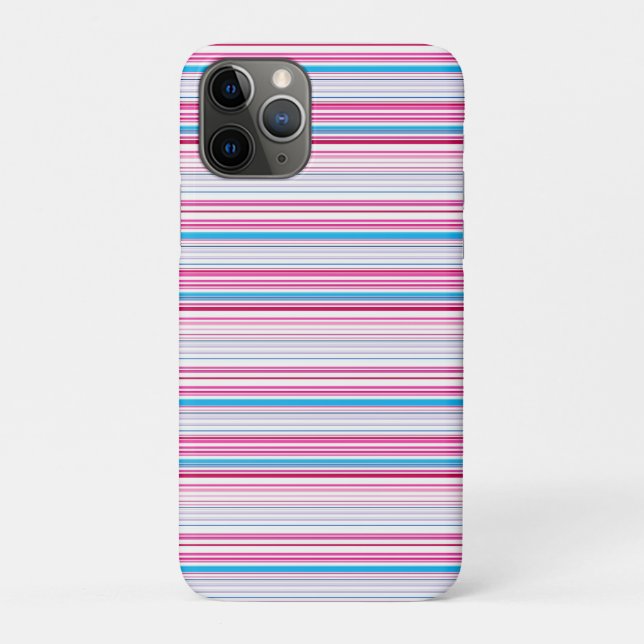 Coques Case-Mate iPhone Jolies rayures bleues roses (Dos)
