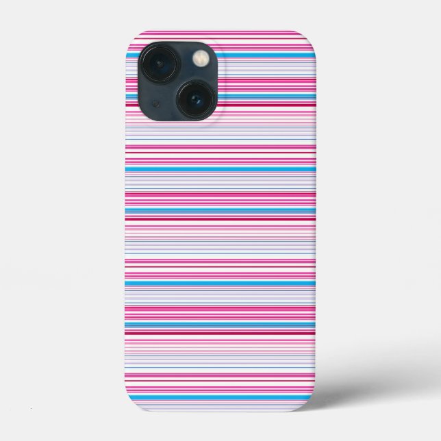 Coques Case-Mate iPhone Jolies rayures bleues roses (Verso)