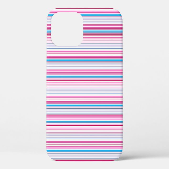 Coques Case-Mate iPhone Jolies rayures bleues roses (Verso)