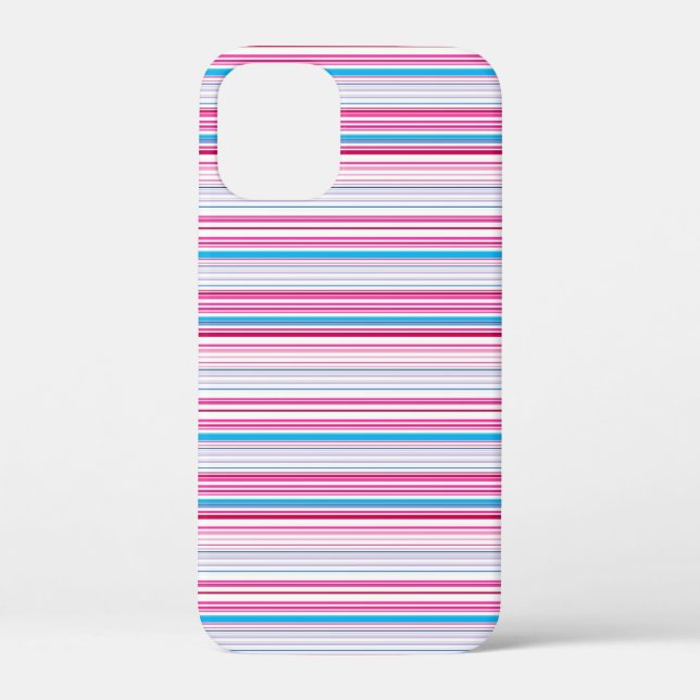 Coques Case-Mate iPhone Jolies rayures bleues roses (Verso)