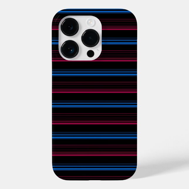Coques Case-Mate iPhone Jolies rayures bleues roses  (Verso)