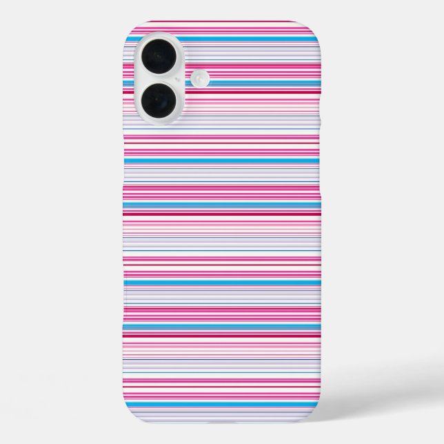 Coques Case-Mate iPhone Jolies rayures bleues roses (Verso)