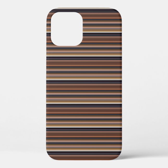 Coques Case-Mate iPhone Jolies rayures brunes bleues (Verso)