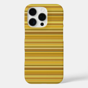 Coque iPhone 16 Pro Jolies rayures brunes dorées