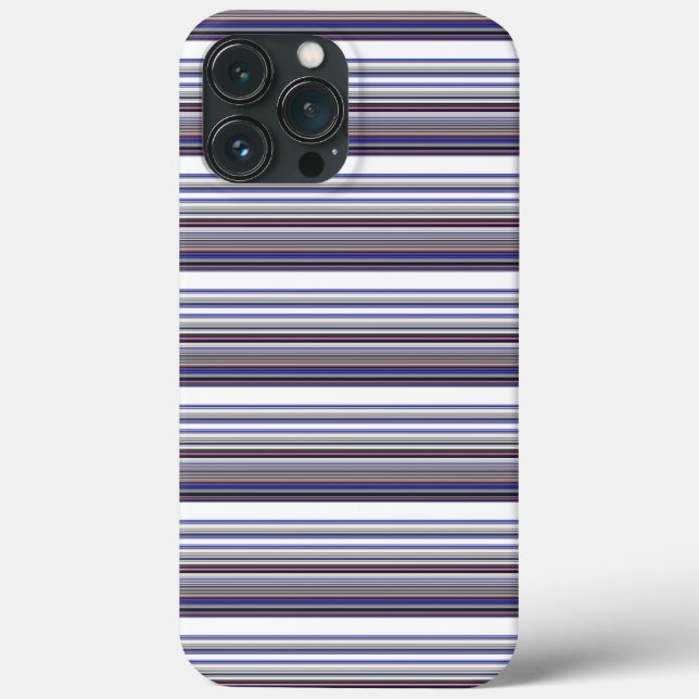Coques Case-Mate iPhone Jolies rayures grises bleues modernes (Verso)