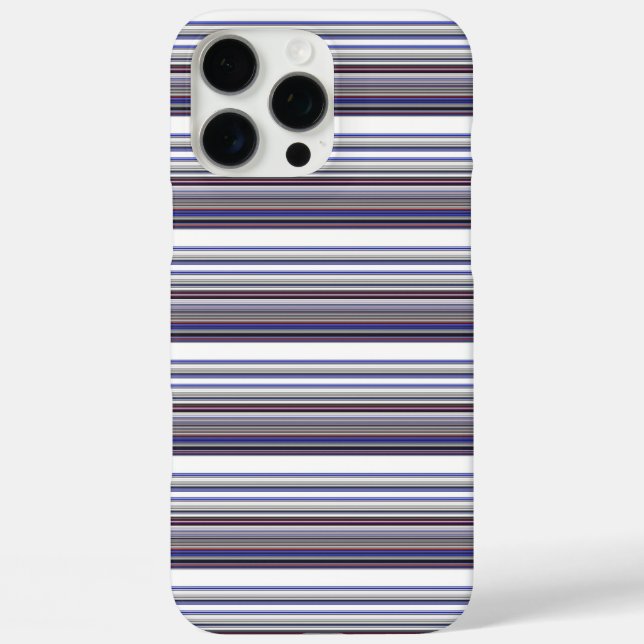 Coques Case-Mate iPhone Jolies rayures grises bleues modernes (Verso)