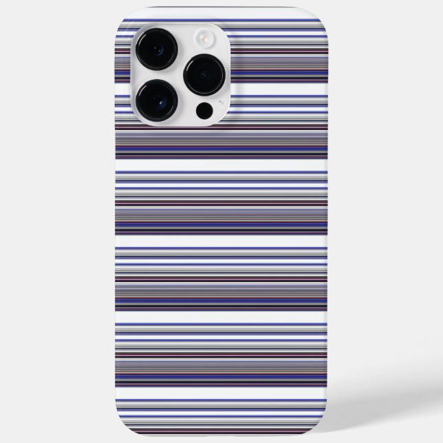 Coques Case-Mate iPhone Jolies rayures grises bleues modernes (Verso)