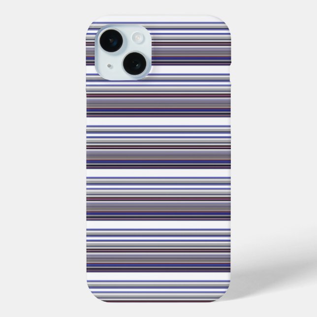 Coques Case-Mate iPhone Jolies rayures grises bleues modernes (Verso)