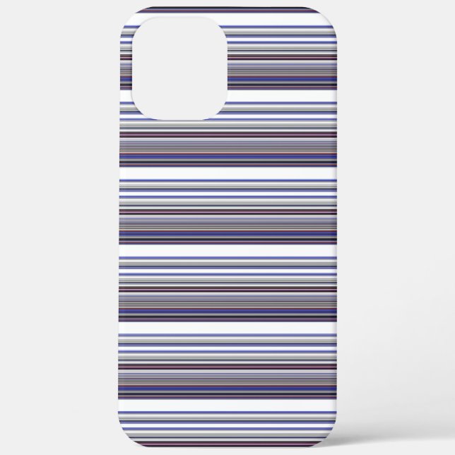 Coques Case-Mate iPhone Jolies rayures grises bleues modernes (Verso)