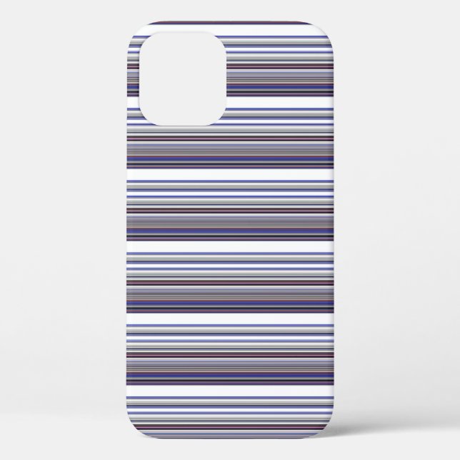 Coques Case-Mate iPhone Jolies rayures grises bleues modernes (Verso)