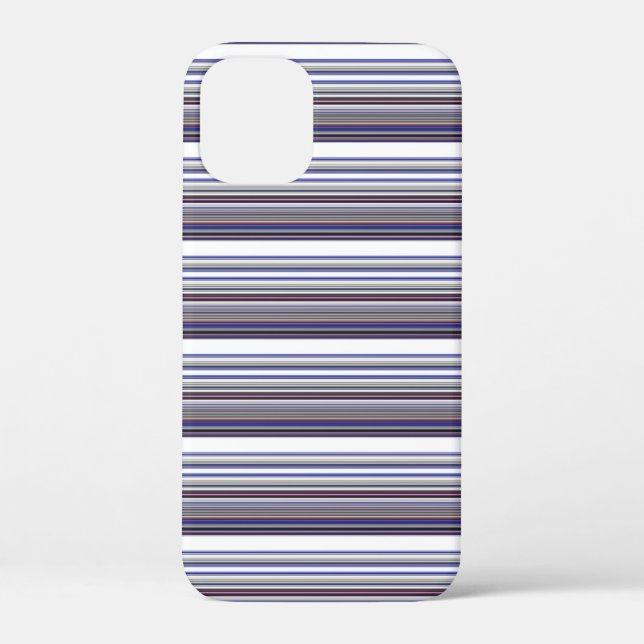 Coques Case-Mate iPhone Jolies rayures grises bleues modernes (Verso)