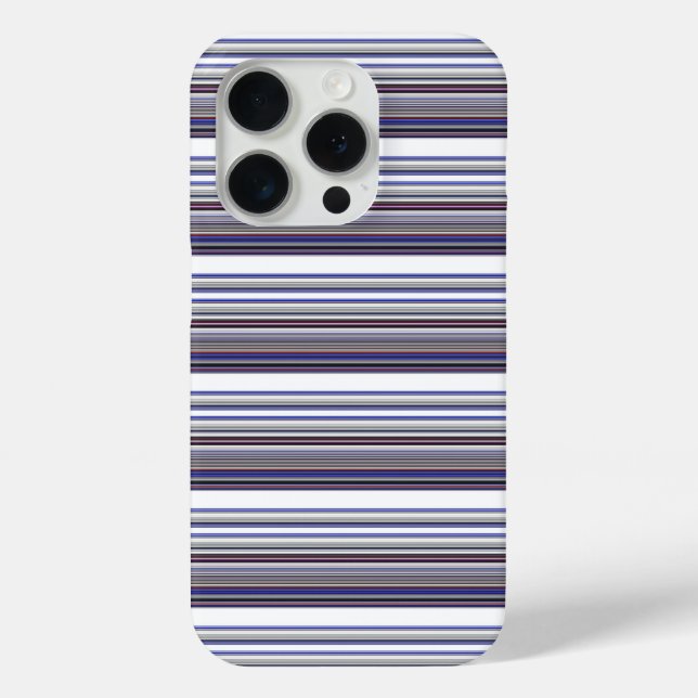 Coques Case-Mate iPhone Jolies rayures grises bleues modernes (Verso)
