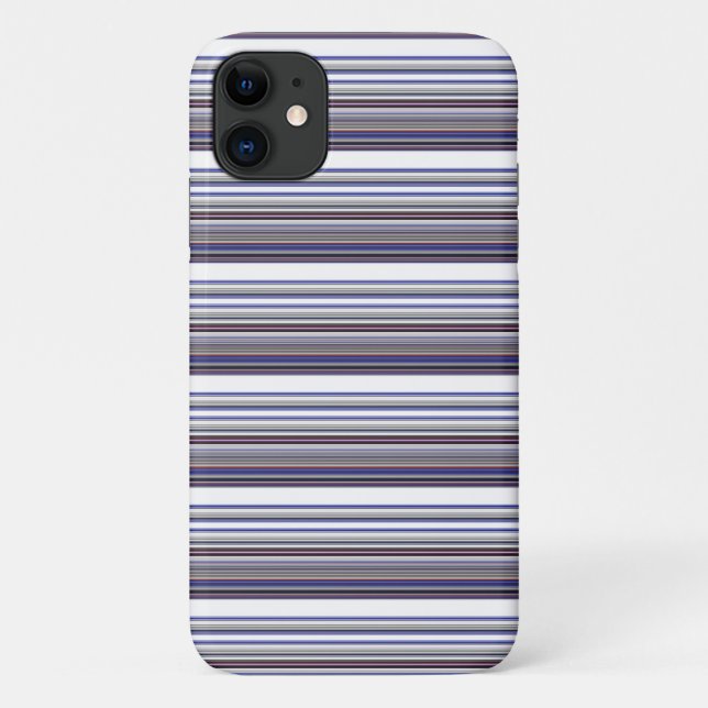 Coques Case-Mate iPhone Jolies rayures grises bleues modernes (Dos)