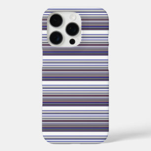 Coque iPhone 16 Pro Jolies rayures grises bleues modernes
