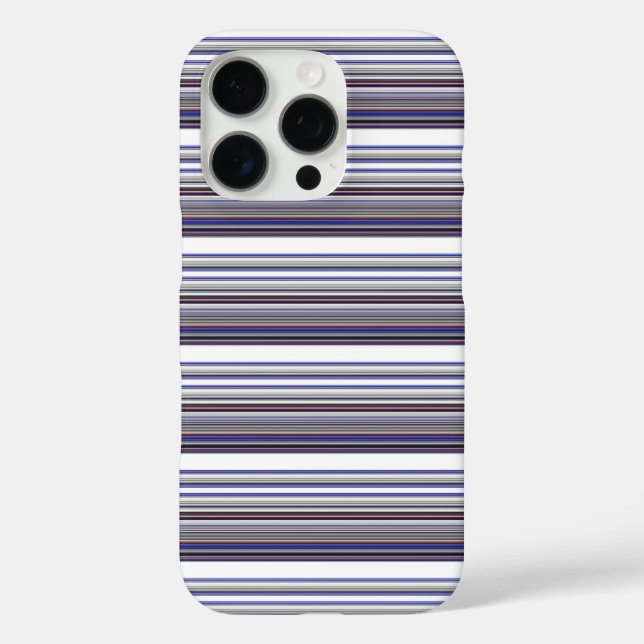 Coques Case-Mate iPhone Jolies rayures grises bleues modernes (Verso)