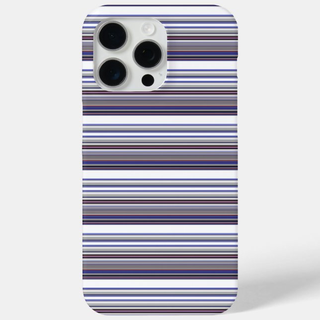 Coques Case-Mate iPhone Jolies rayures grises bleues modernes (Verso)