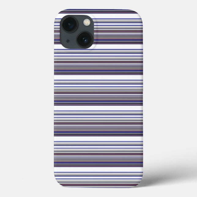 Coques Case-Mate iPhone Jolies rayures grises bleues modernes (Verso)