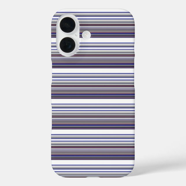 Coques Case-Mate iPhone Jolies rayures grises bleues modernes (Verso)