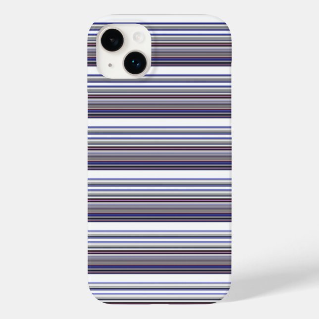 Coques Case-Mate iPhone Jolies rayures grises bleues modernes (Verso)