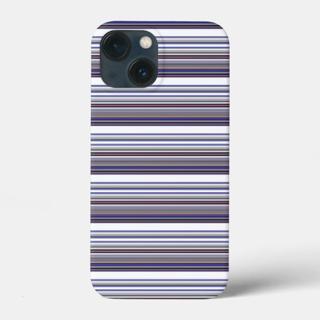 Coques Case-Mate iPhone Jolies rayures grises bleues modernes (Verso)