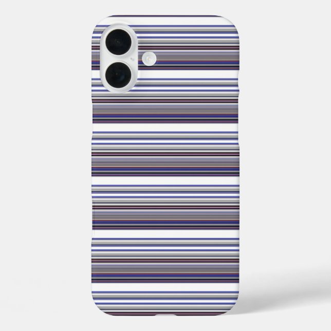 Coques Case-Mate iPhone Jolies rayures grises bleues modernes (Verso)