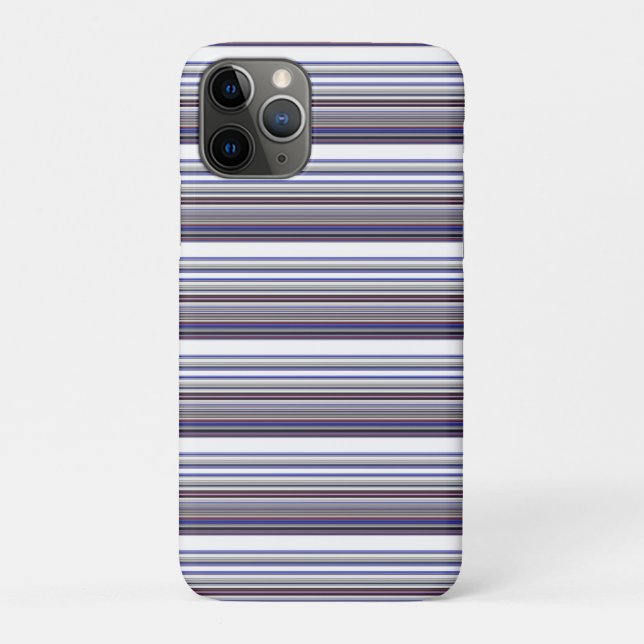 Coques Case-Mate iPhone Jolies rayures grises bleues modernes (Dos)