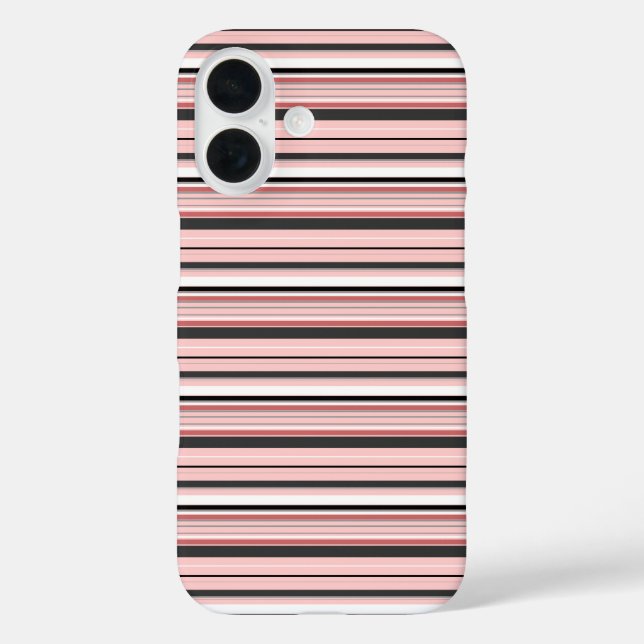 Coques Case-Mate iPhone Jolies rayures grises roses (Verso)