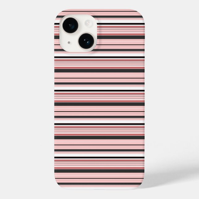 Coques Case-Mate iPhone Jolies rayures grises roses (Verso)