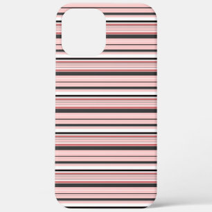 Case-Mate iPhone Case Jolies rayures grises roses