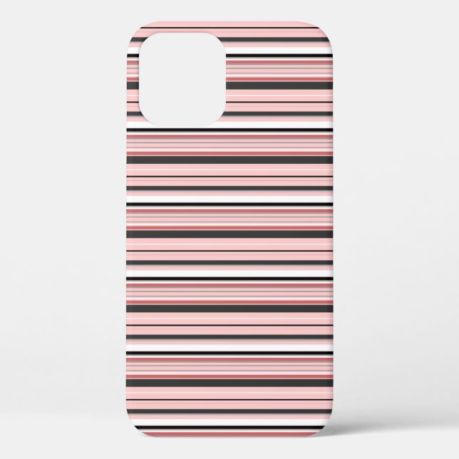 Coques Case-Mate iPhone Jolies rayures grises roses (Verso)