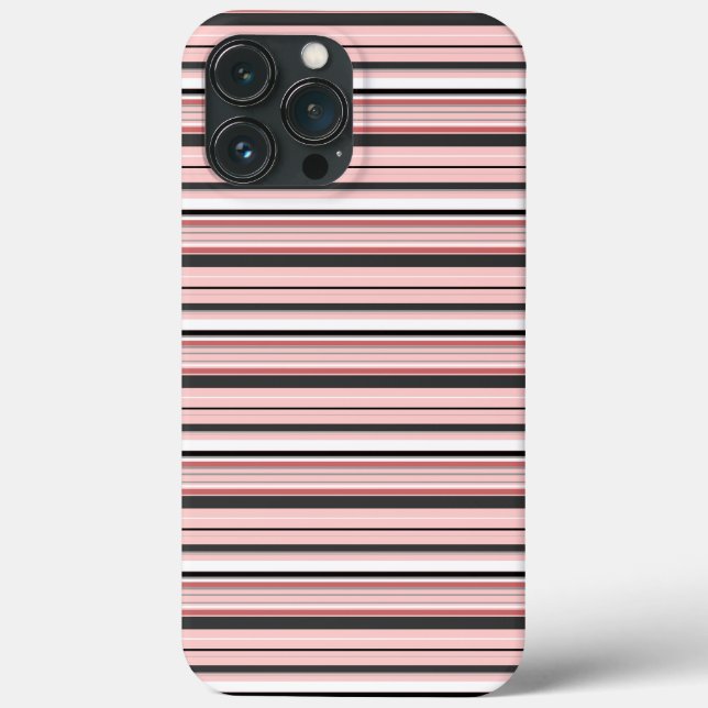 Coques Case-Mate iPhone Jolies rayures grises roses (Verso)