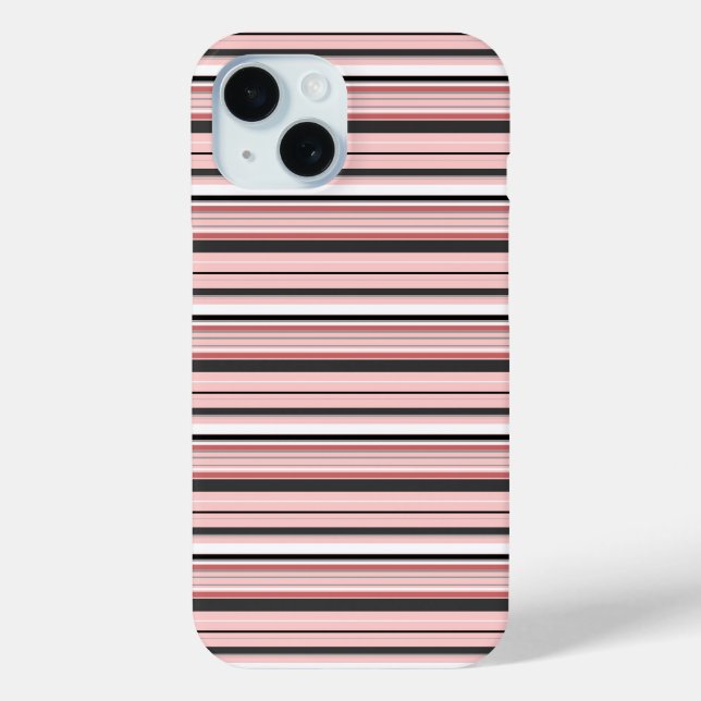 Coques Case-Mate iPhone Jolies rayures grises roses (Verso)