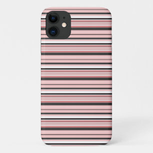 Case-Mate iPhone Case Jolies rayures grises roses