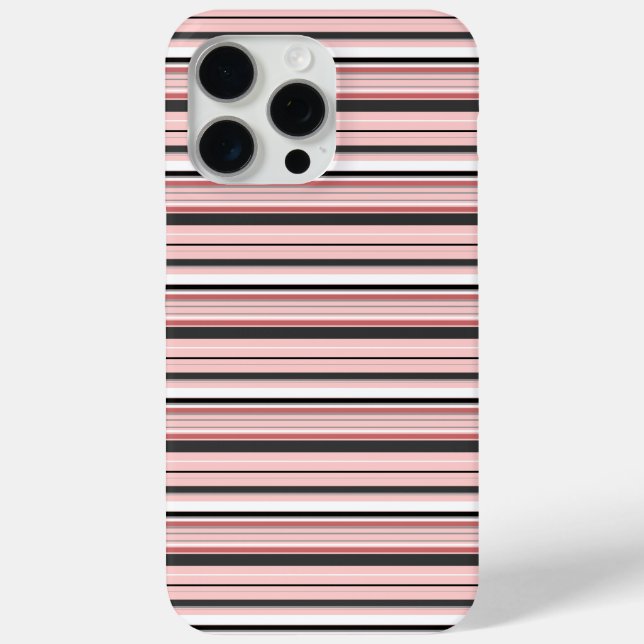 Coques Case-Mate iPhone Jolies rayures grises roses (Verso)