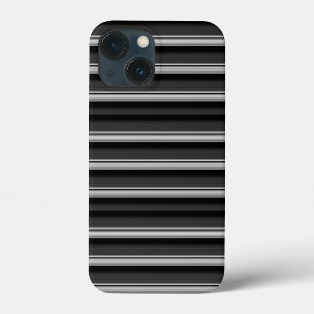 Coques Case-Mate iPhone Jolies rayures noir gris (Verso)