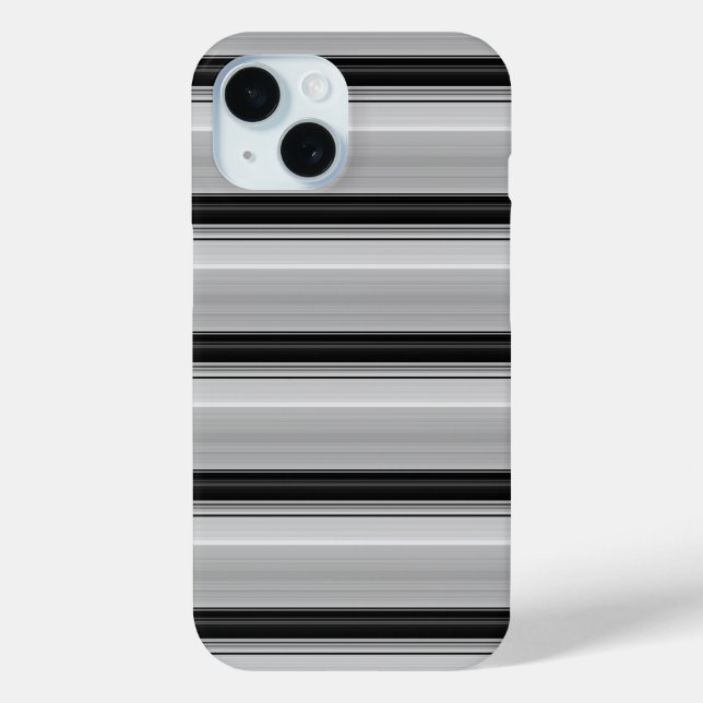 Coques Case-Mate iPhone Jolies rayures noir gris (Verso)